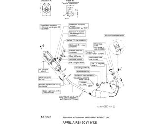 Full System Exhaust Leovince X-Fight Aprilia Rs4 50 2011...