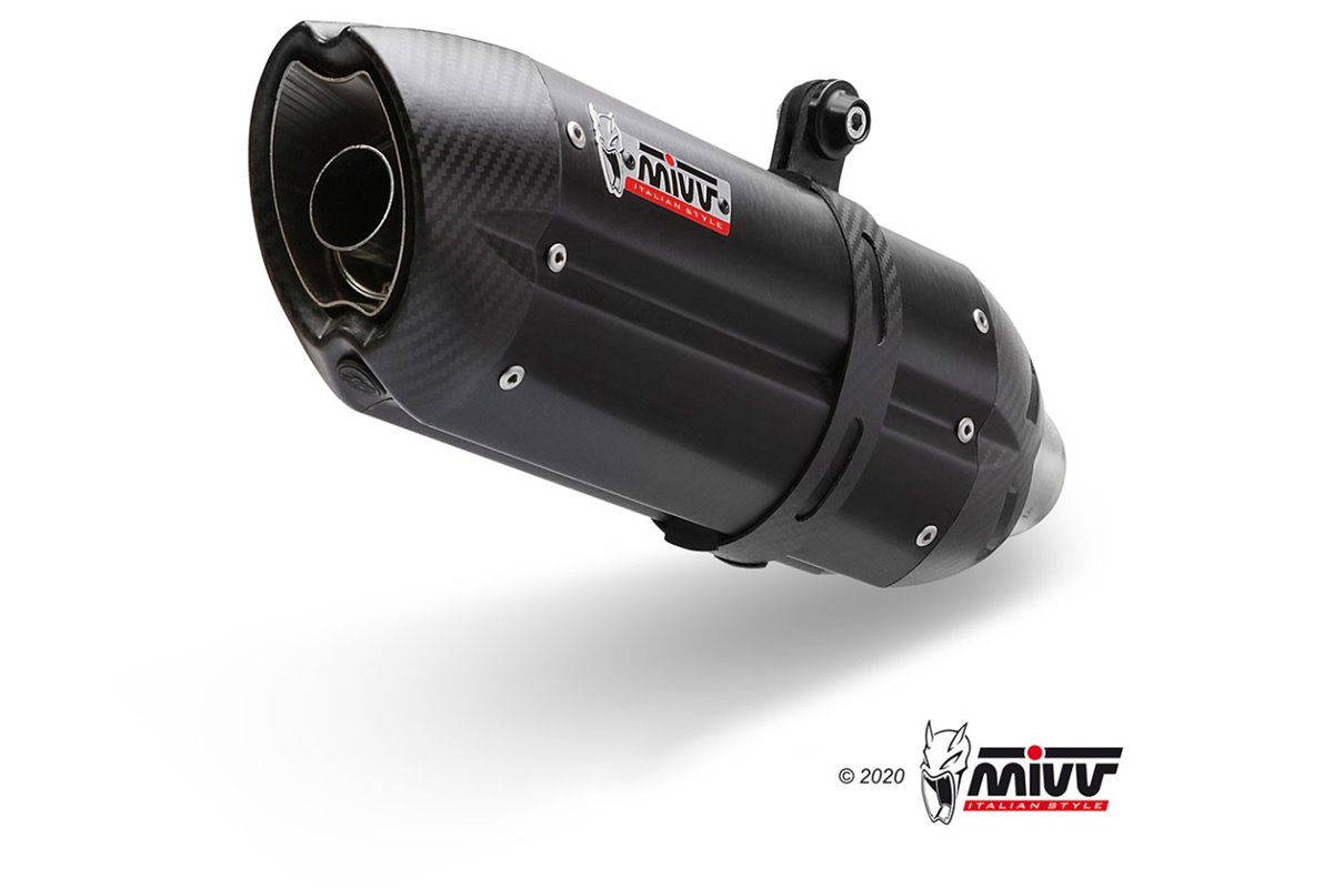 Silencieux Echappement Mivv Suono Noir Noir Inox Aprilia Tuono V4 2010 - 2016