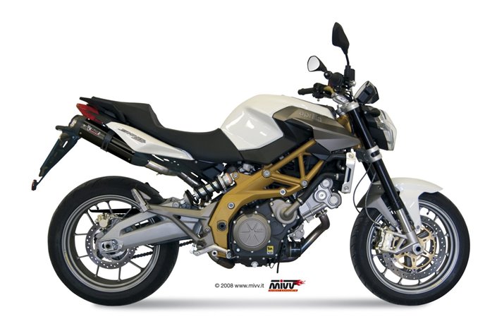 Sistema di Scarico Terminale A.006.L9 Mivv Suono Inox Nero Aprilia Shiver 750 2008 - 2016