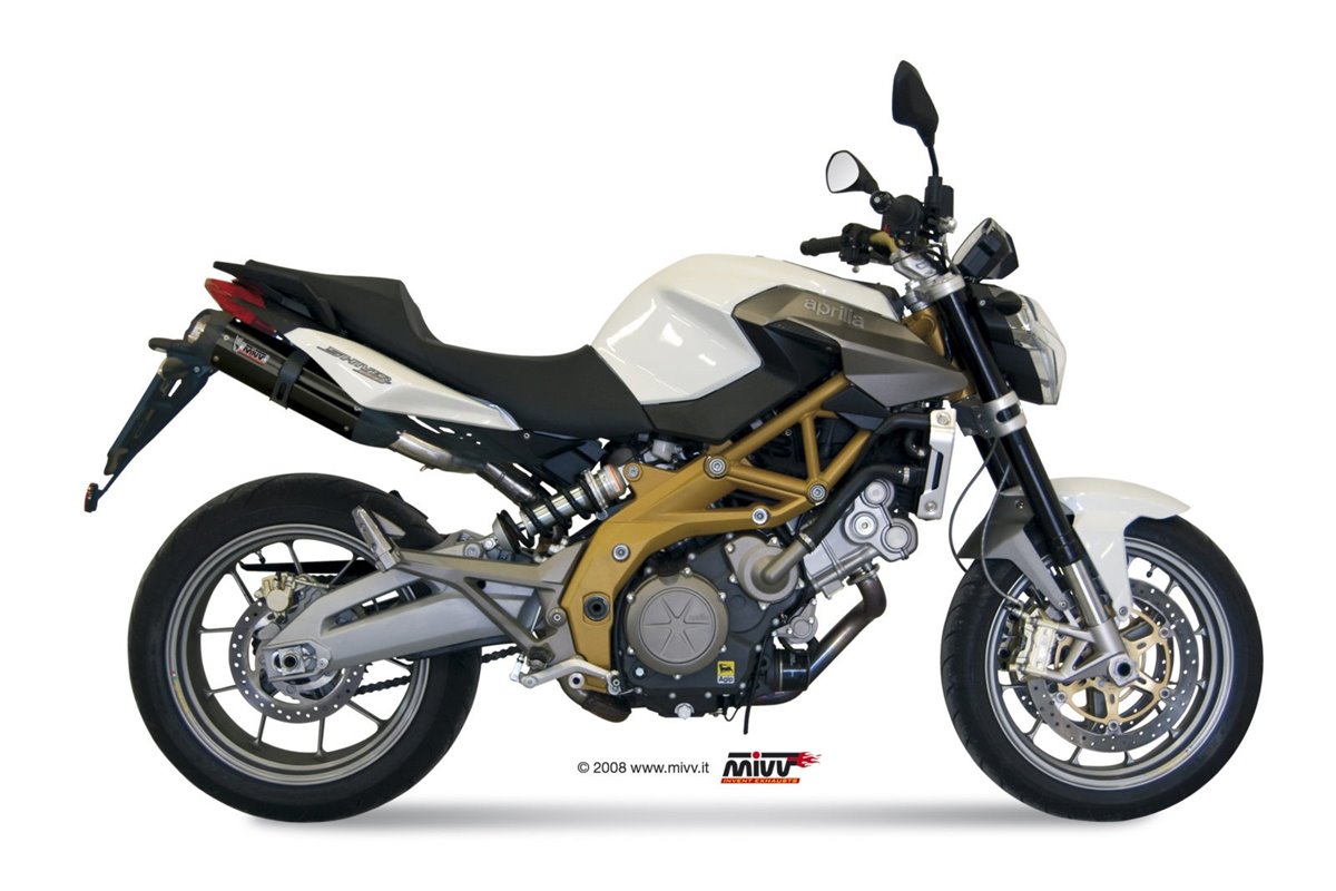 Silencers Exhaust Mivv Suono Black Black Stainless Steel Aprilia Shiver 750 2008 - 2016