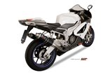 Schalldämpfers Escape Mivv Gp Schwarz Schwarz Edelstahl Aprilia RSV 1000 2004 - 2008