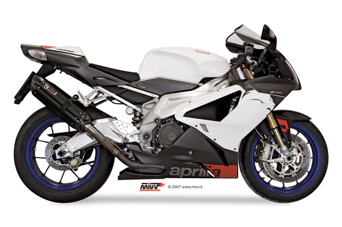 Schalldämpfers Escape Mivv Suono Schwarz Schwarz Edelstahl Aprilia RSV 1000 2004 - 2008