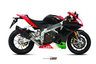 Silencieux Echappement Mivv Suono Noir Noir Inox Aprilia Rsv4 Aprc 2011 - 2016