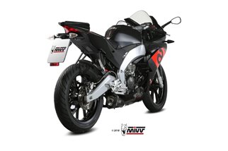 Schalldämpfer Escape Mivv Delta Race Schwarz Schwarz Edelstahl Aprilia Rs 125 2017 - 2020