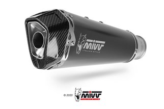 Silencieux Echappement Mivv Delta Race Noir Noir Inox Aprilia Rs 125 2017 - 2020