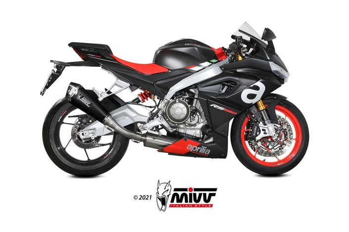 Full System 4 In 2 In 1 Exhaust Mivv Delta Race Carbon Aprilia Rs 660 2020 - 2022