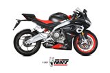 Full System 4 In 2 In 1 Exhaust Mivv Delta Race Black Black Stainless Steel Aprilia Rs 660 2020 - 2022