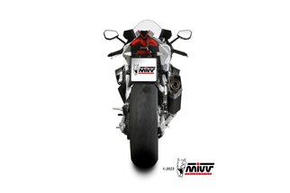 Sistema Di Scarico Terminale A.015.LR1TB Mivv SR-1 in TITANIO NERO Aprilia RSV4 2021-2024