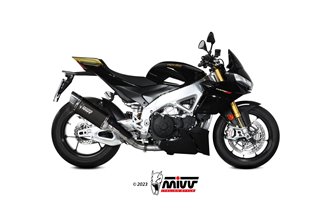 Sistema di Scarico Terminale A.015.LR1TB Mivv SR-1 TITANIO NERO Aprilia Tuono V4 1100 2021-24