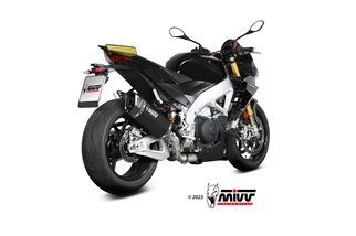 Sistema di Scarico Terminale A.015.LR1TB Mivv SR-1 TITANIO NERO Aprilia Tuono V4 1100 2021-24