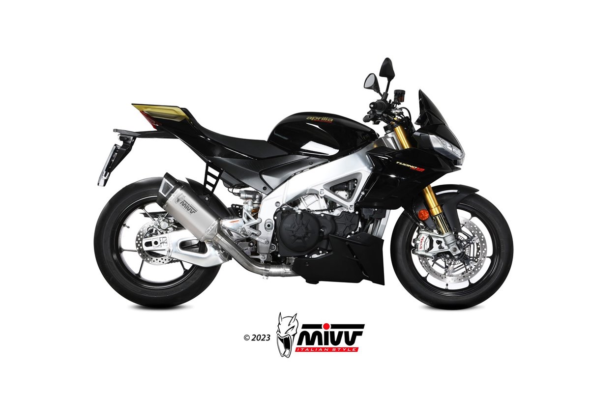 Sistema di Scarico Terminale A.019.SR1T Mivv SR-1 TITANIO Aprilia Tuono V4 1100 2021-2024