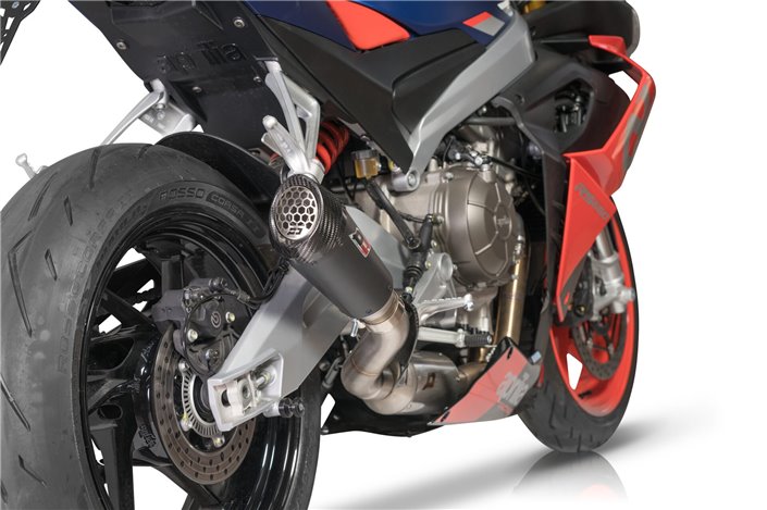 Gunshot Dark Titanium Complete Exhaust System Aprilia Matter RS660 and Tuono 660 QD EXHAUST