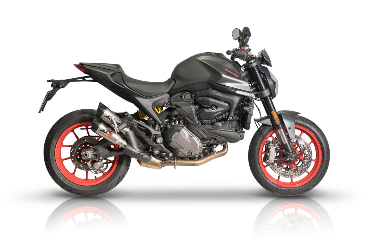 Paar Twin Gunshot Auspuffschalldämpfer Ducati Monster 937 QD EXHAUST