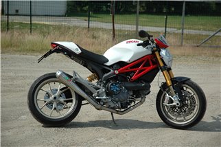 2 into 1 Complete Exhaust System with MaXcone Series Muffler Ducati Monster 796 QD EXHAUST