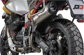 Impianto di Scarico Terminale Slip-On Titanio Tronco-Cono MOTO GUZZI V 85TT QD EXHAUST