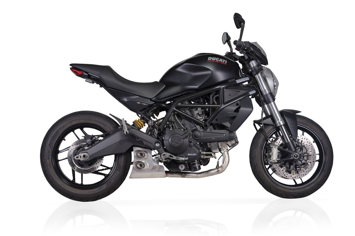 Impianto di Scarico Completo Sotto-Motore Ex-Box Evo2 Ducati Monster 797 QD EXHAUST