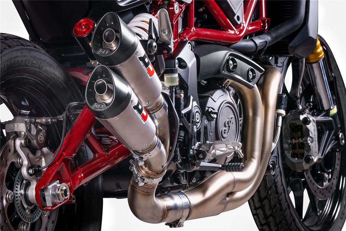 Impianto Terminale di Scarico twin Gunshot Euro 4 INDIAN FTR 1200 QD EXHAUST