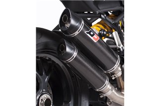 Scarico semi Completo con Terminale in Carbonio Ducati Monster 1200/1200s 2013-2016 Euro3 QD