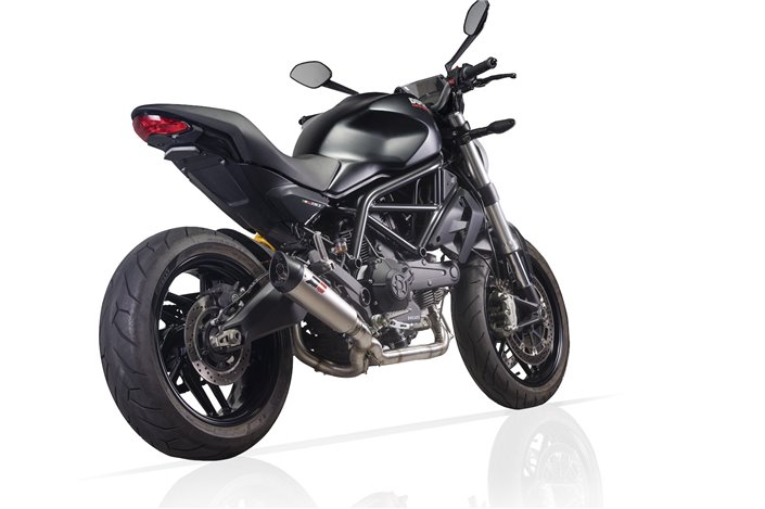 2-in-1-Komplettsystem mit niedrig montiertem Abgaskrümmer Ducati Monster 797 QD