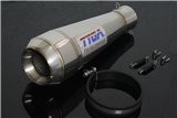 Terminale inox stile motogp (4 tempi) 64mm maggot Tyga Honda CBR1000 2004-7