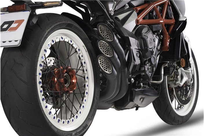 Impianto di Scarico Terminale Power-Gun Dark Euro 4 / Euro 5 MV AGUSTA DRAGSTER 800 QD