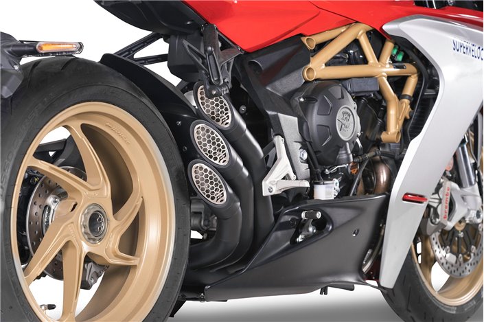 Impianto di Scarico Terminale Power-Gun Dark Euro 4 / Euro 5 MV Agusta Superveloce 800 QD