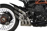 Power-Gun Silver Terminal Abgasanlage Euro 4 / Euro 5 MV AGUSTA DRAGSTER 800 QD