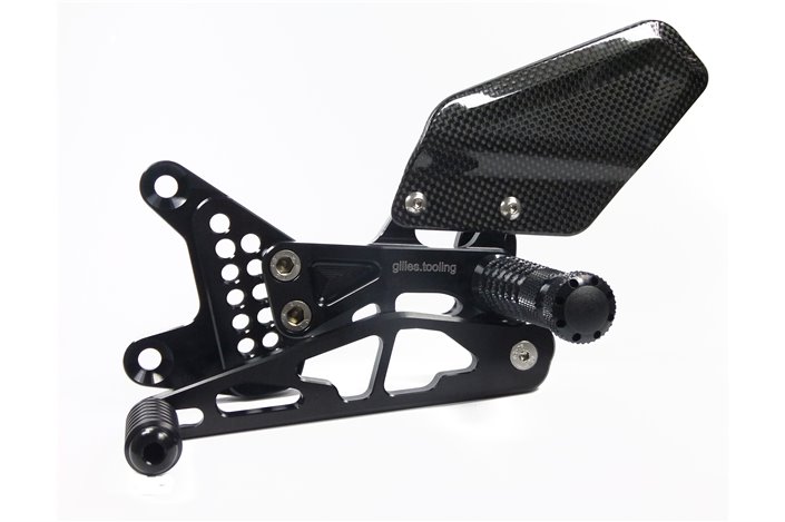 Système De Repose-Pieds As31Gt Noir Gilles Tooling Aprilia Rsv 1000 R Rr 2006 - 2009