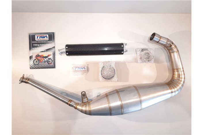 Exhausts Expansions Chambers Pipes Aprilia Rs 125 Tyga with carbon silencer