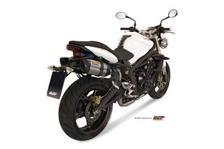 Schalldämpfer Escape Mivv Suono Edelstahl Triumph Street Triple 675 2007 - 2012