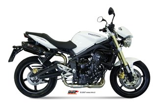 Terminali Scarico Mivv Suono Black Inox Nero Triumph Street Triple 675 2007 - 2012