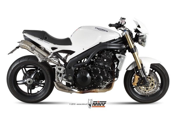 Schalldämpfers Escape Mivv Ghibli S Edelstahl Triumph Speed Triple 1050 RS Rs 2007 - 2010