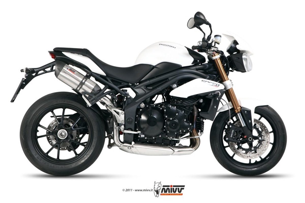 Schalldämpfer Escape Mivv Suono Edelstahl Triumph Speed Triple 1050 RS Rs 2011 - 2015