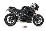 Schalldämpfers Escape Mivv Speed Edge Schwarz Schwarz Edelstahl Triumph Speed Triple 1050 RS Rs 2011 - 2015