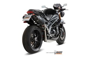 Schalldämpfers Escape Mivv Speed Edge Schwarz Schwarz Edelstahl Triumph Speed Triple 1050 RS Rs 2011 - 2015