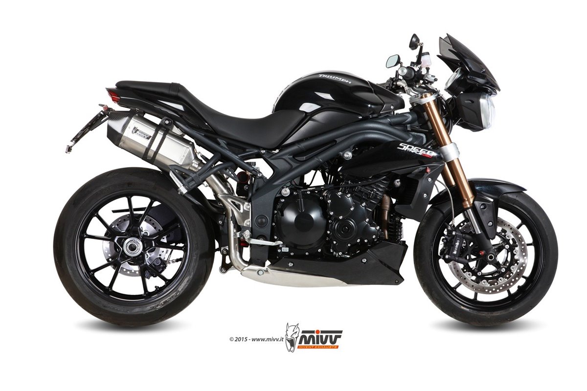 Silencers Exhaust Mivv Speed Edge Stainless Steel Triumph Speed Triple 1050 R S Rs 2011 - 2015