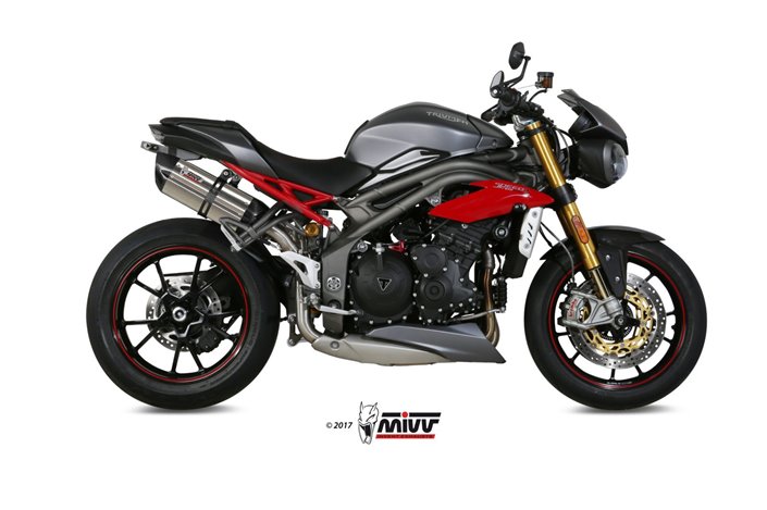 Schalldämpfers Escape Mivv Suono Edelstahl Triumph Speed Triple 1050 RS Rs 2016 -2017