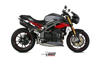 Schalldämpfers Escape Mivv Suono Schwarz Schwarz Edelstahl Triumph Speed Triple 1050 RS Rs 2016 -2017