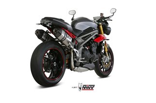 Silencers Exhaust Mivv Speed Edge Stainless Steel Triumph Speed Triple 1050 R S Rs 2016 -2017