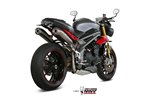 Schalldämpfers Escape Mivv Ghibli Edelstahl Triumph Speed Triple 1050 RS Rs 2016 -2017