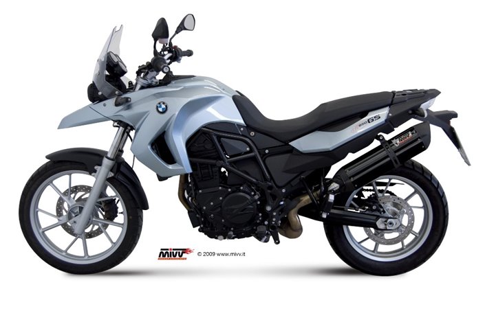 Silencieux Echappement Mivv Suono Noir Noir Inox Bmw F 650 Gs 2008 - 2012