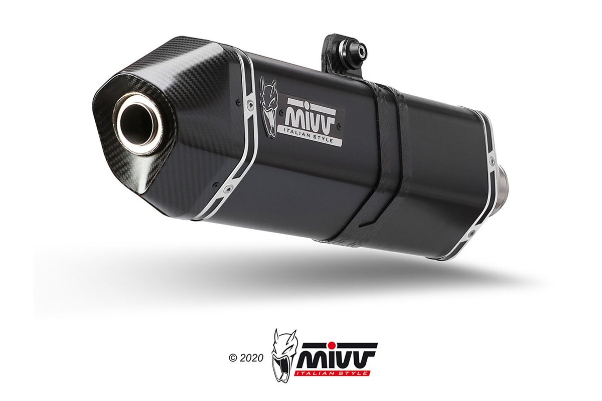 Terminale Scarico Mivv Speed Edge Black Inox Nero Bmw F 650 Gs 2008 - 2012