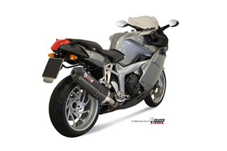 Silencieux Echappement Mivv Ovale Carbone Avec Coupelle Carbone Bmw K 1200 RS Gt 2005 - 2008