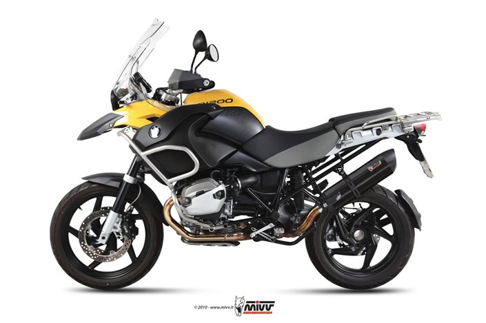 Terminale Scarico Mivv Suono Black Inox Nero Bmw R 1200 Gs Adventure 2010 - 2012