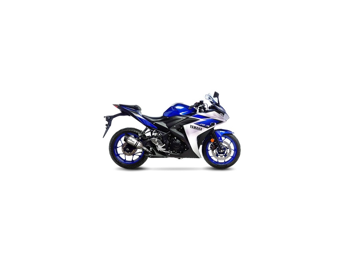 LeoVince LV One EVO Exhaust System for Yamaha R3 - Stainless Steel/Carbon  Fiber