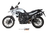 Silencieux Echappement Mivv Speed Edge Noir Noir Inox Bmw F 700 Gs 2012 - 2017