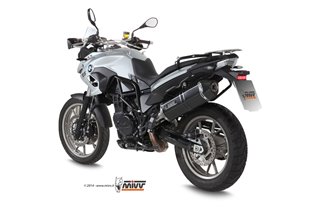 Silencieux Echappement Mivv Speed Edge Noir Noir Inox Bmw F 700 Gs 2012 - 2017