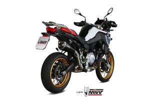 Silencieux Echappement Mivv Delta Race Noir Noir Inox Bmw F 850 Gs 2018 - 2022