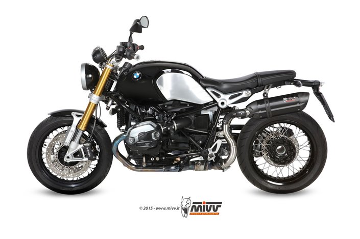 Schalldämpfer Escape Mivv Suono Schwarz Schwarz Edelstahl Bmw R Nine T 2014 - 2022