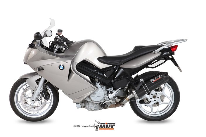 Schalldämpfer Escape Mivv Oval Carbon mit Carbon Cup Bmw F 800 S St 2006 - 2012